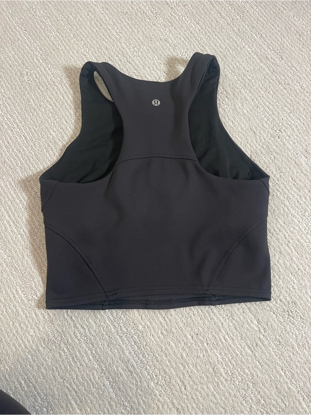 lululemon athletica Black Racerback Crop Top Size 4